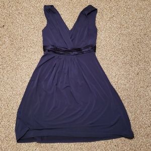 Jersey David's Bridal double-v dress